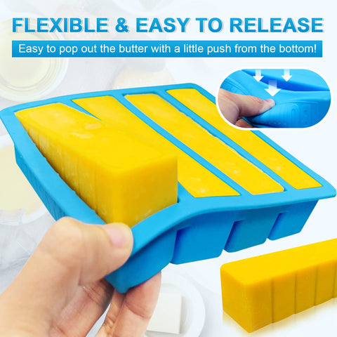 Walfos butter mold cavity holds eight tablespoons for consistent portions.