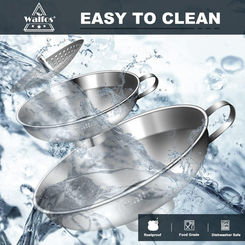Walfos dishwasher-safe funnel for easy cleanup