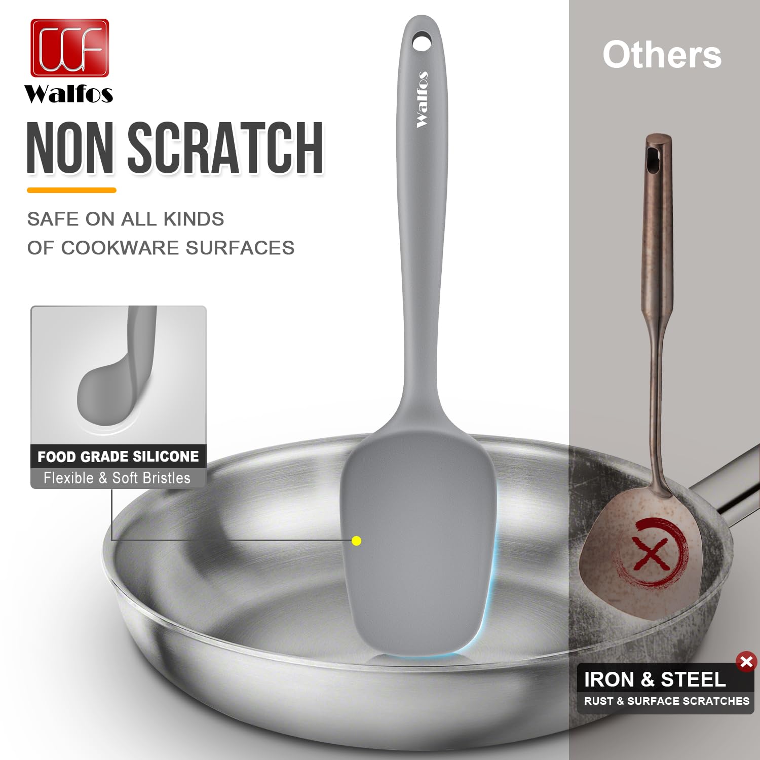 Walfos dishwasher-safe spatula for quick cleanup