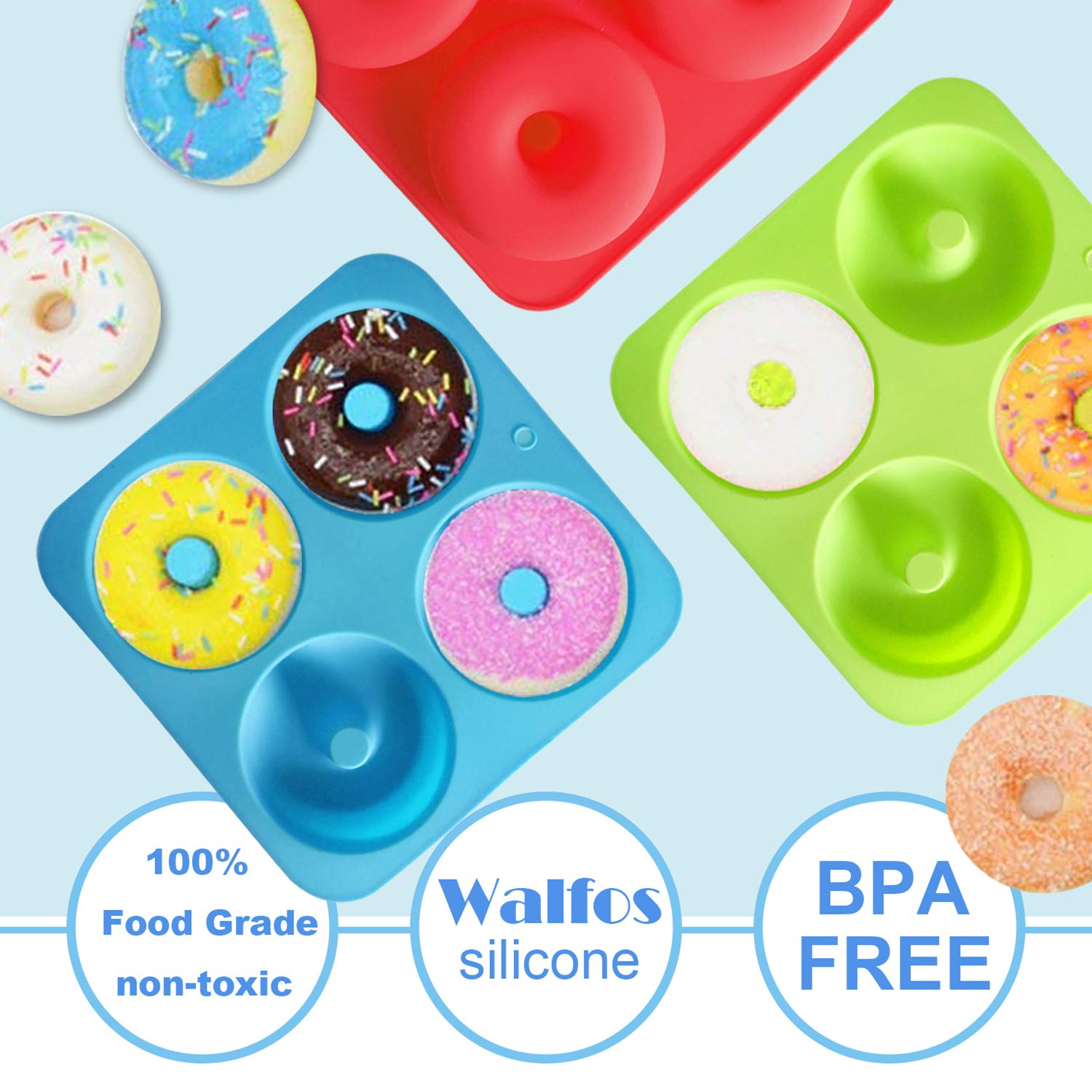 Walfos flexible silicone folds for compact storage between bakes.