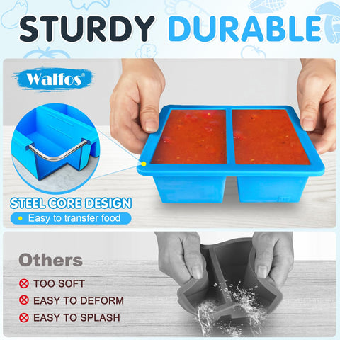 Walfos silicone freezer tray used to freeze broth, soup, or sauces.