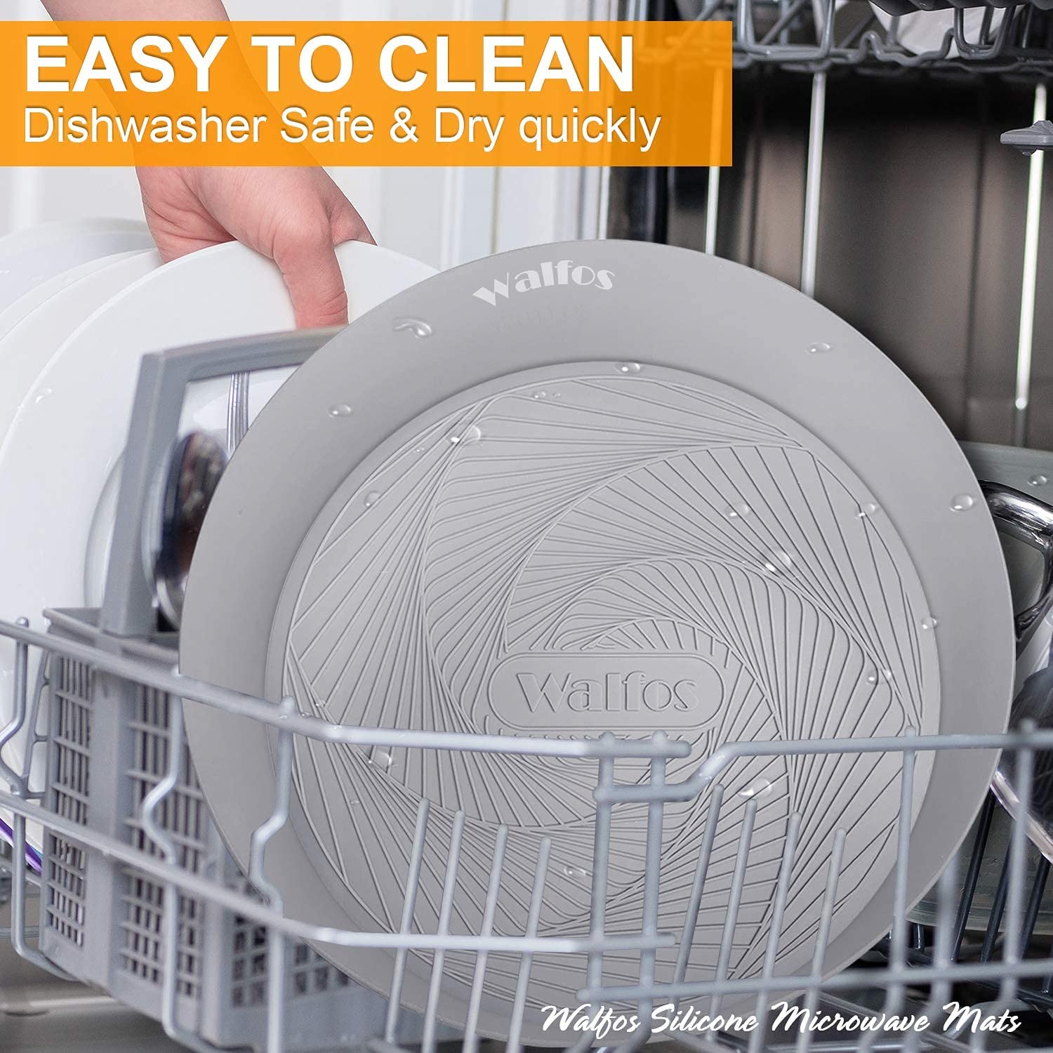 Walfos silicone mat doubles as drying and utensil rest on countertops.