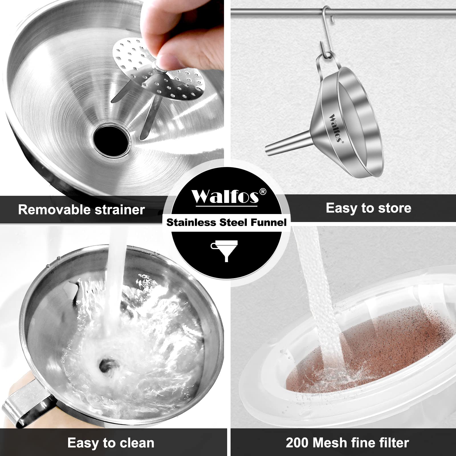 Walfos cleaning brush included for quick maintenance after use