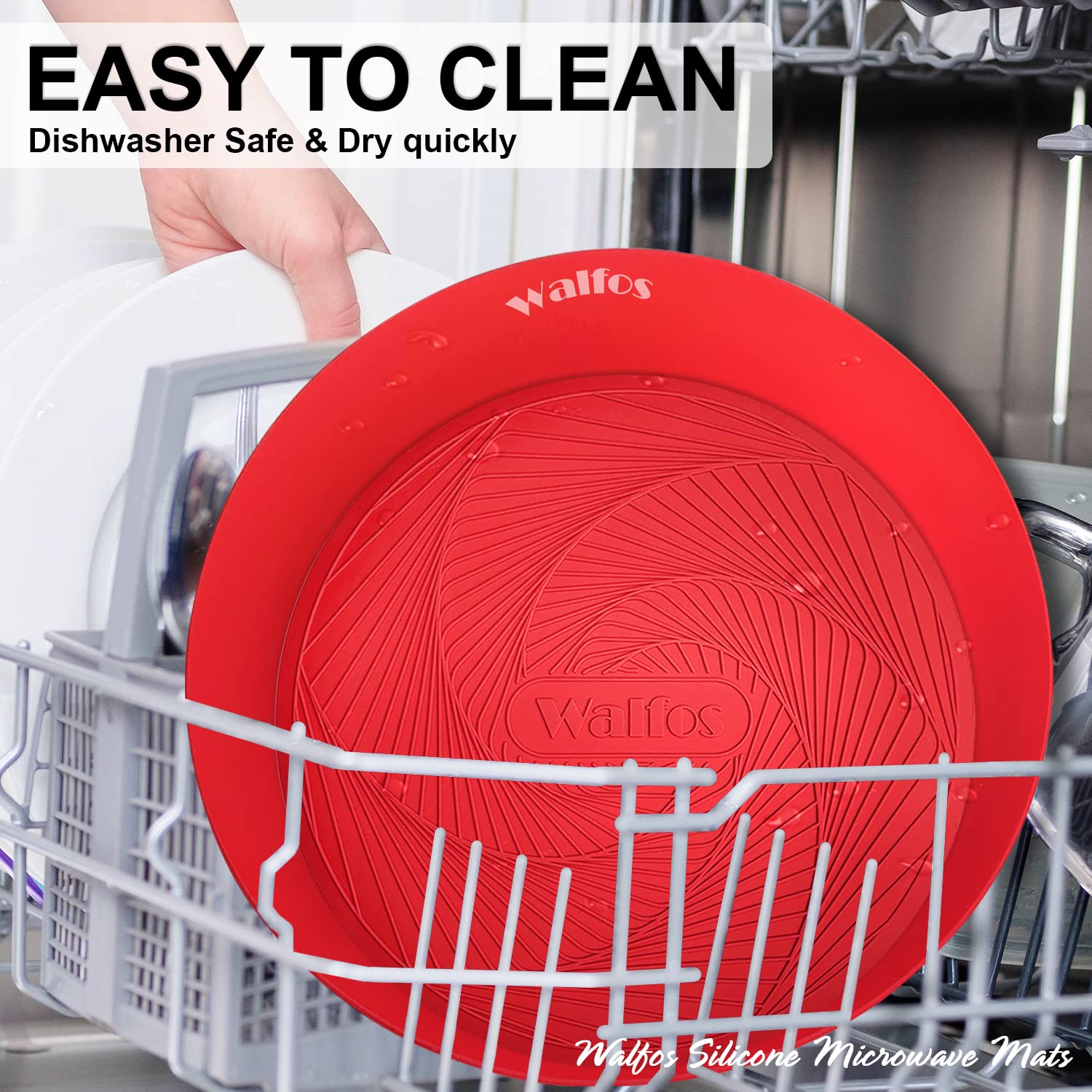 Walfos multipurpose mat keeps countertops clean during meal prep.