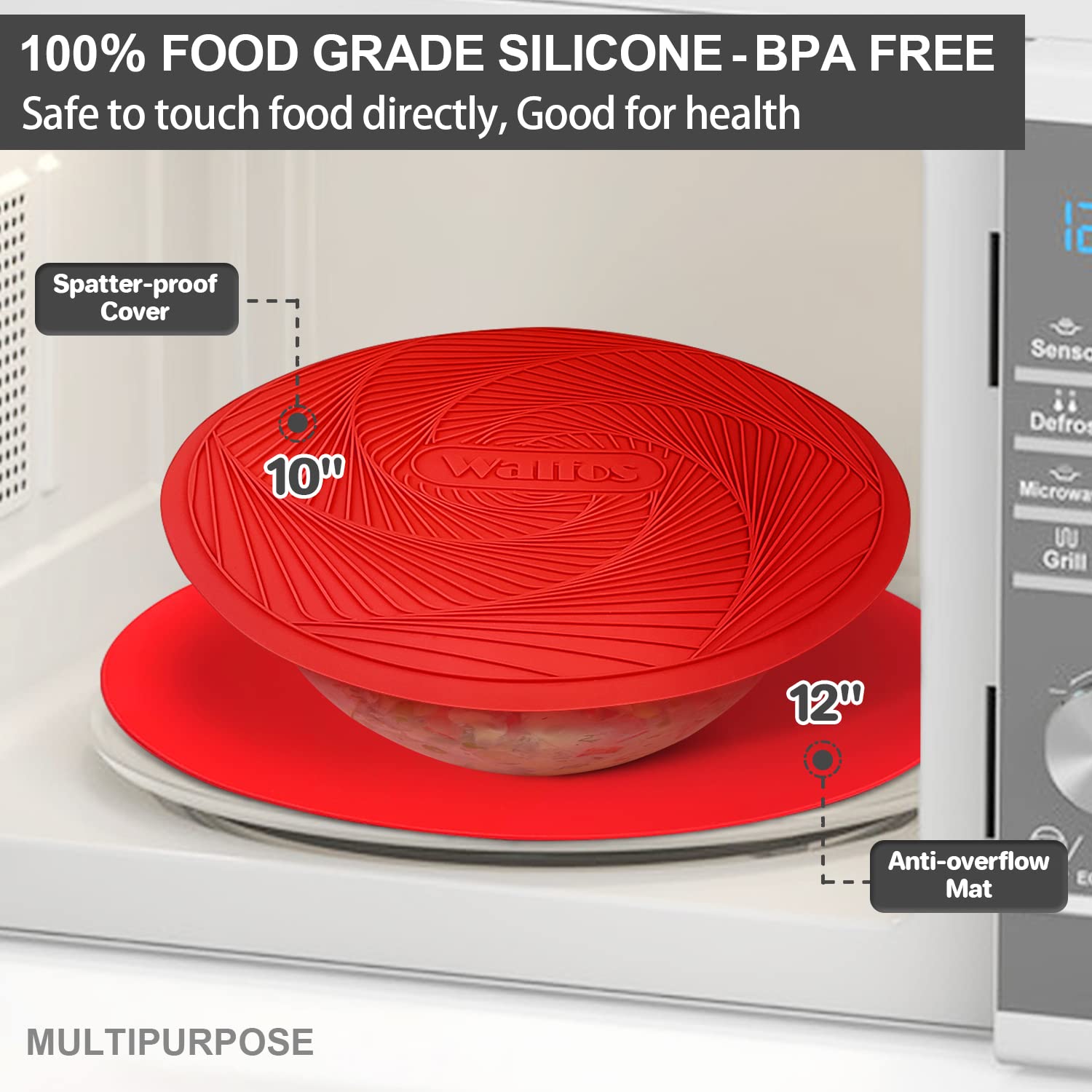 Walfos silicone mat doubles as a pot holder or trivet for hot pots.