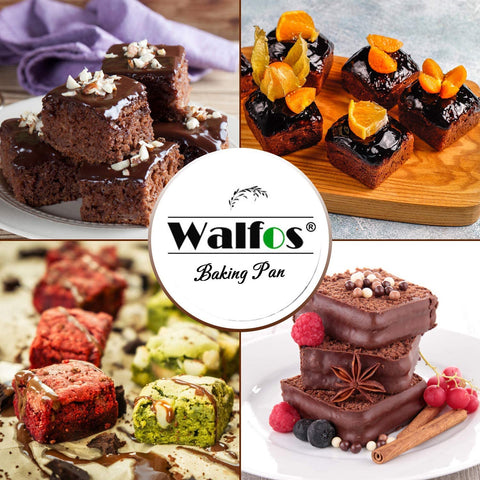 Walfos mini brownie muffin cake pan suitable for desserts and snacks.