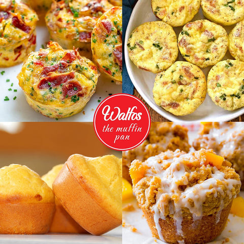 Walfos multi-purpose silicone pan for muffins, cakes, tarts, and breads.