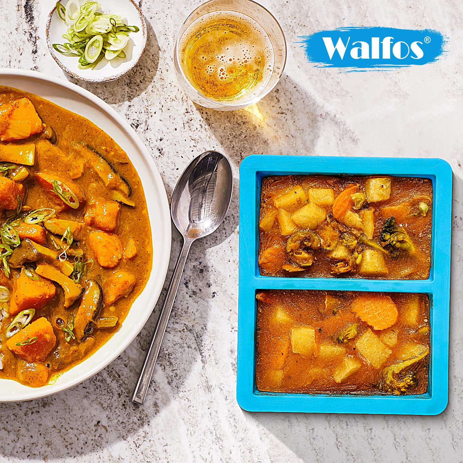 Walfos durable silicone ideal for meal prep and storage.