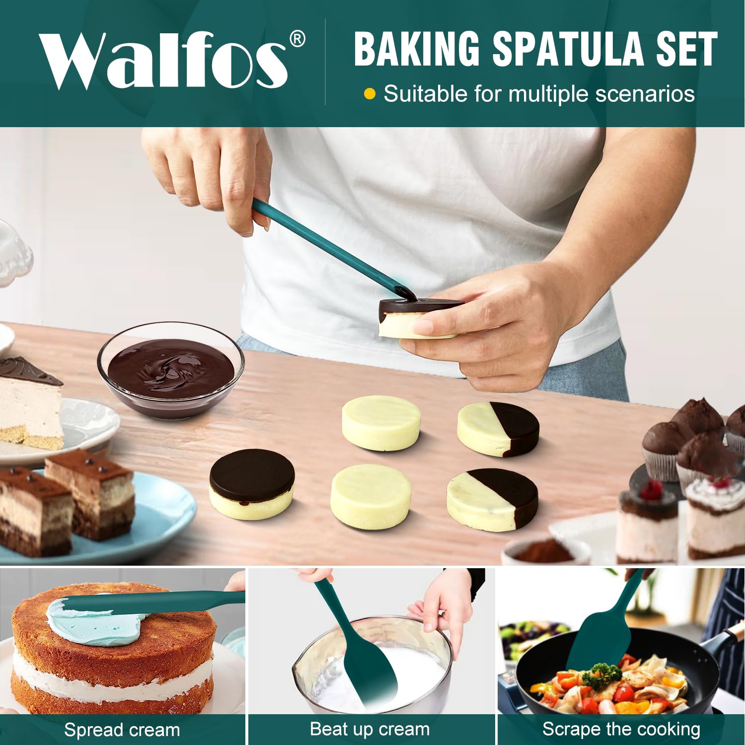 Walfos spatula with a one-piece design for easy cleaning