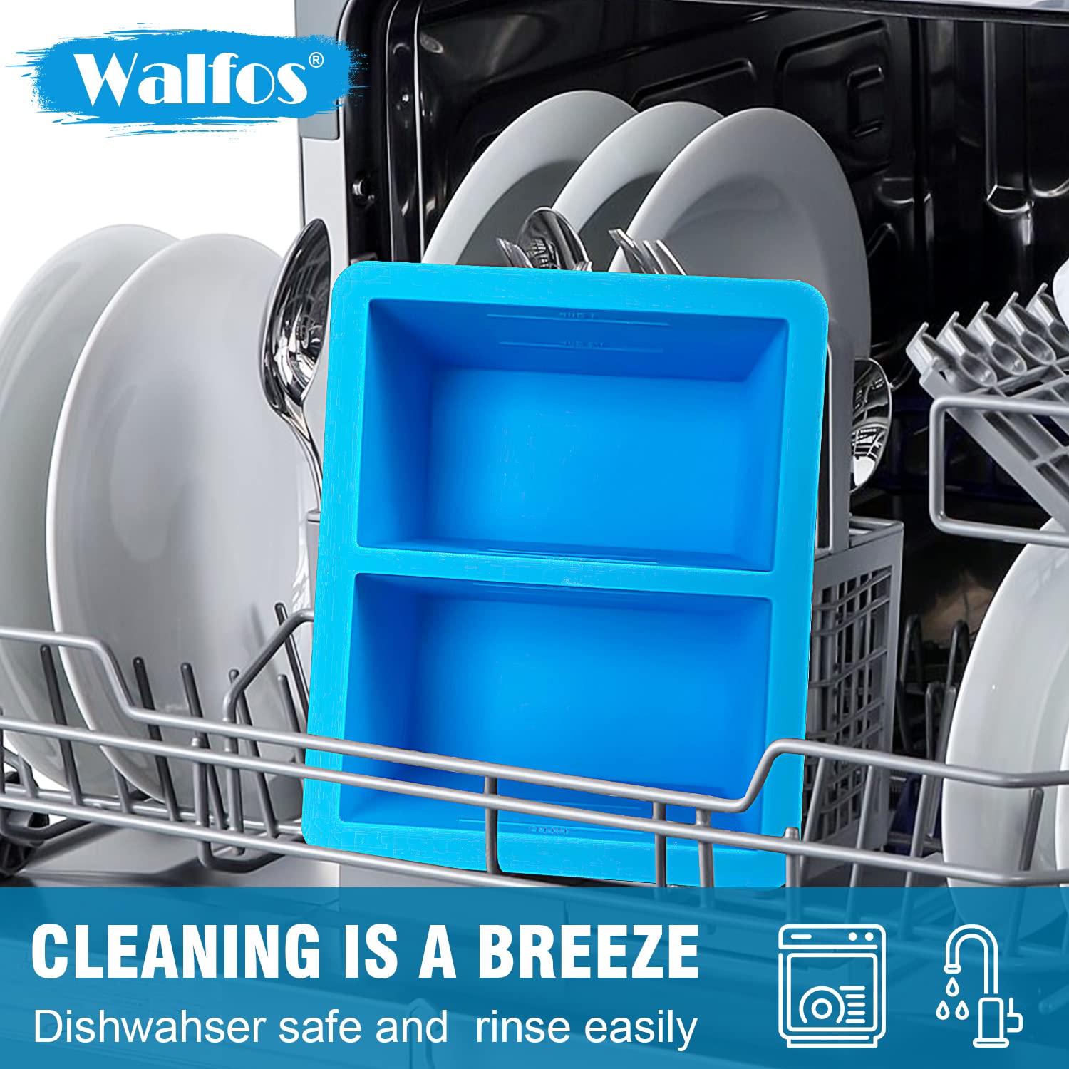 Walfos oven-to-freezer capable silicone molds for versatile use.