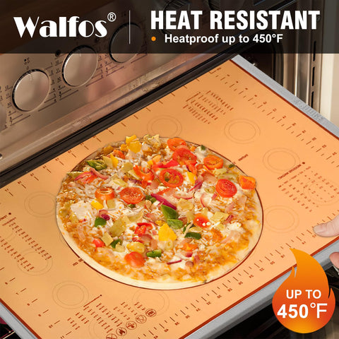 Walfos pastry mat is heat resistant up to 450°F for versatile baking