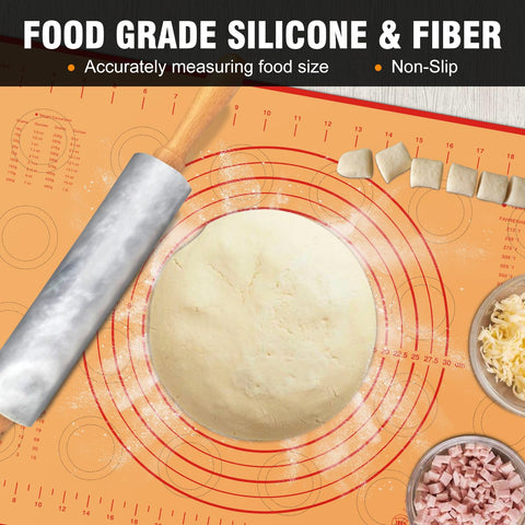 Walfos pastry mat includes measurement scales for precise dough portions
