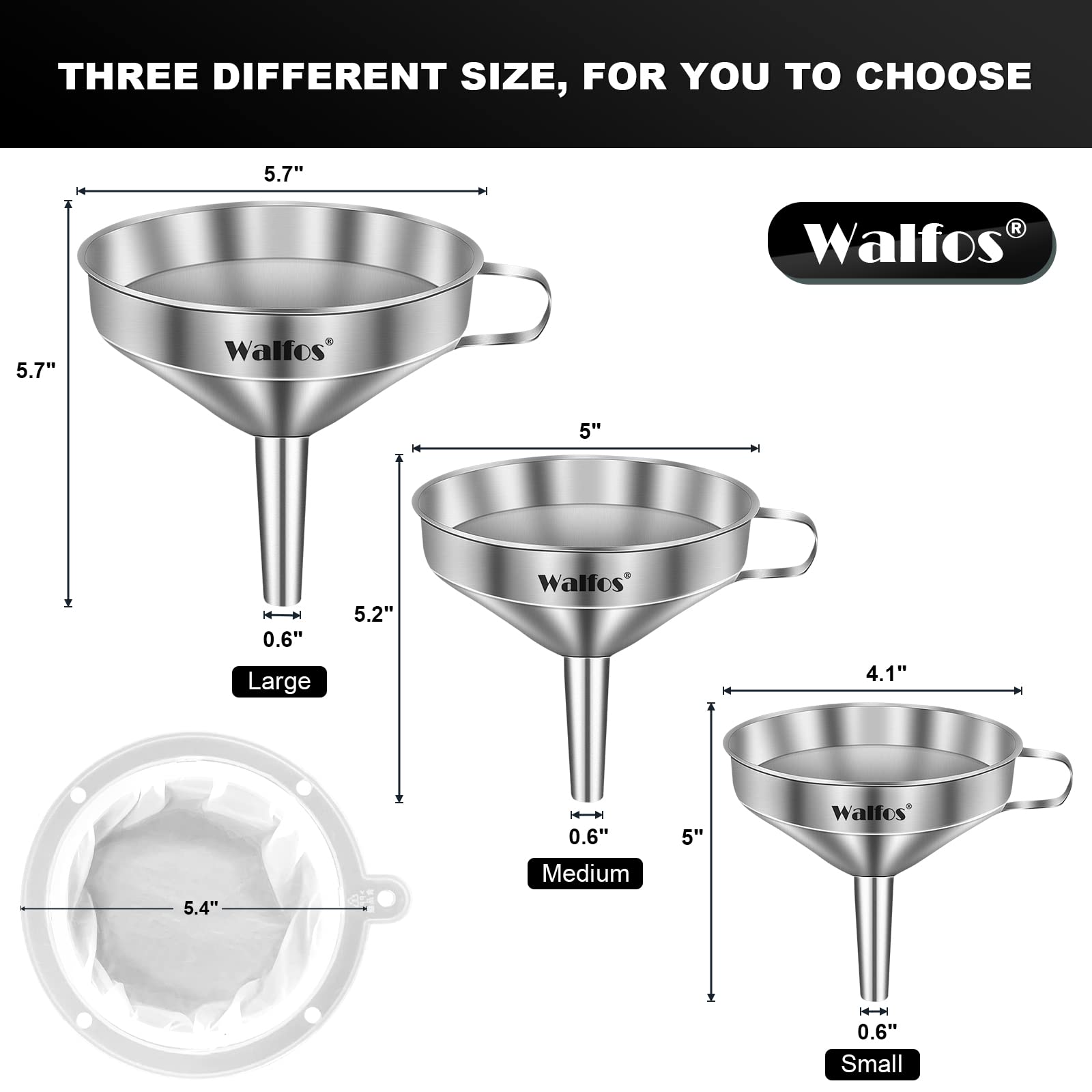 Walfos removable filters ensure smooth pours and easy cleanup