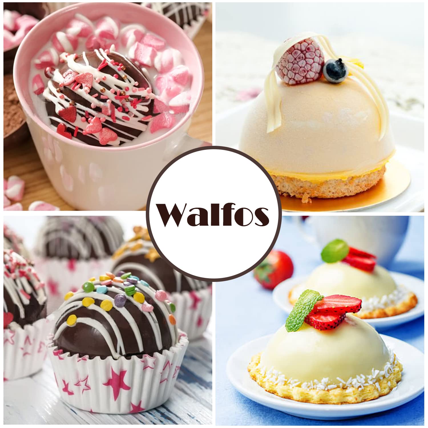 Walfos mold creates cake toppers from edible decorations with easy release.