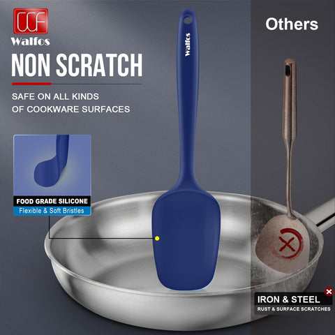 Walfos spatula is dishwasher safe for quick, convenient cleanup.