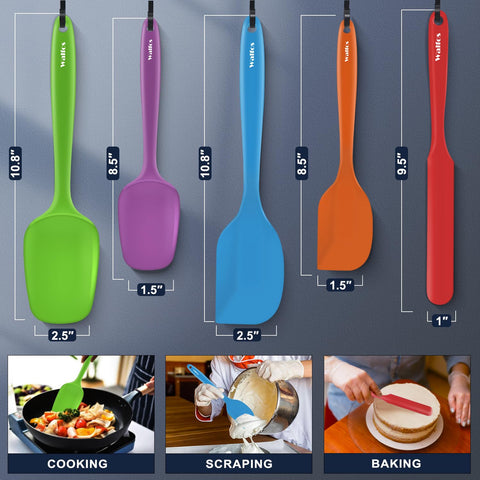 Walfos dishwasher-safe spatula set for quick cleanup