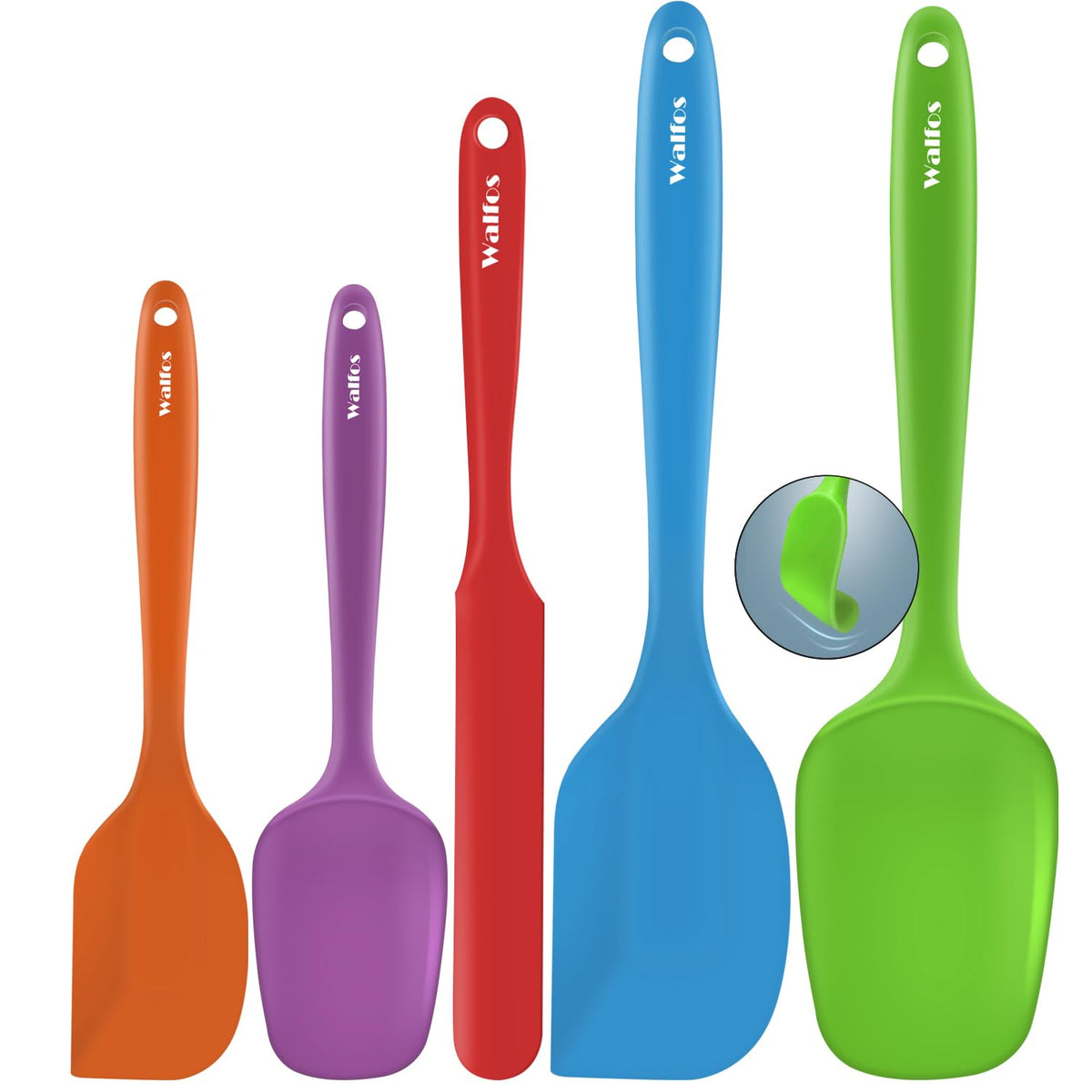 Walfos silicone spatula heat resistant up to 600°F for cooking