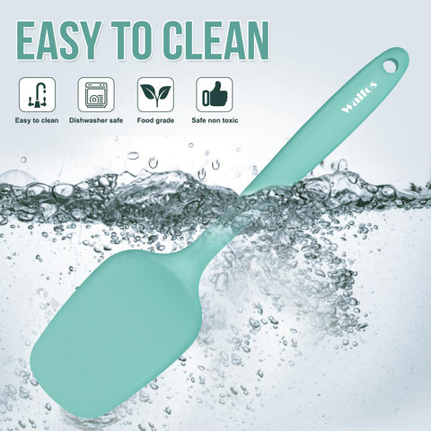Walfos silicone spatula versatile for mixing, scraping bowls, and decorating pastries.