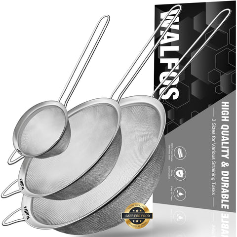Walfos tea strainer 2.7-inch fine mesh for quick, clean brewing.