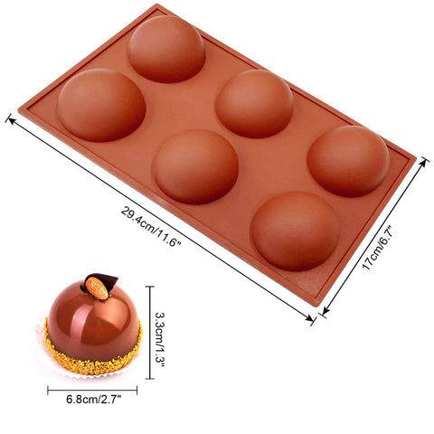 Walfos two-pack semi-circle mold set for creating toppers and treats.