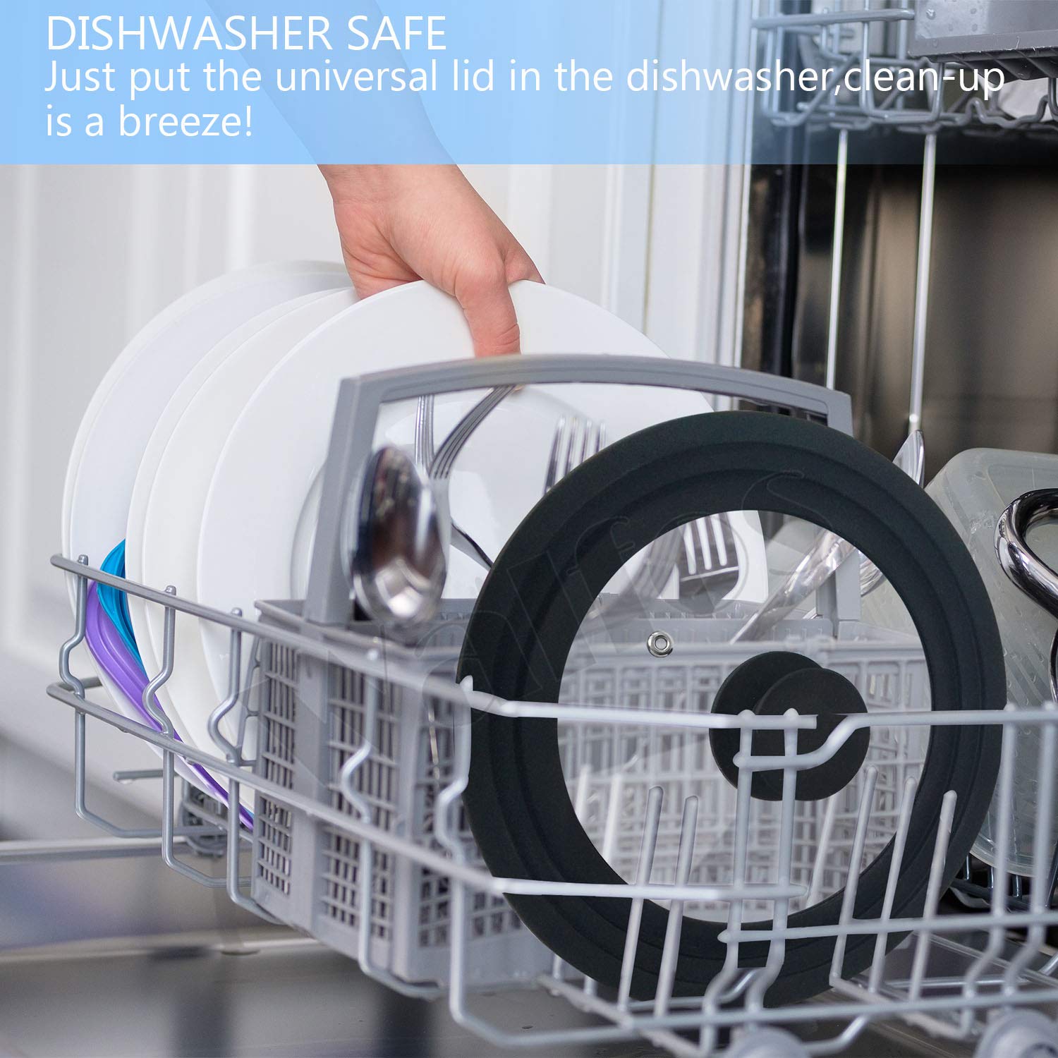 Walfos lid is dishwasher-safe for easy cleaning and care.