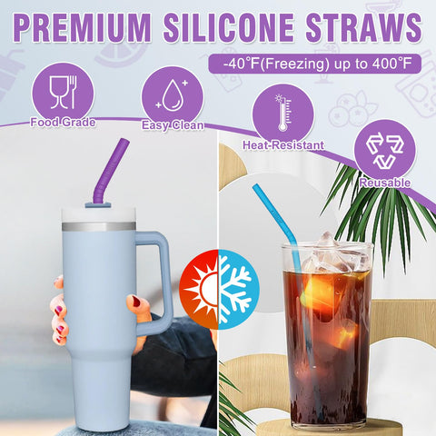 Walfos wide-straw used with a smoothie in a 20 oz tumbler.