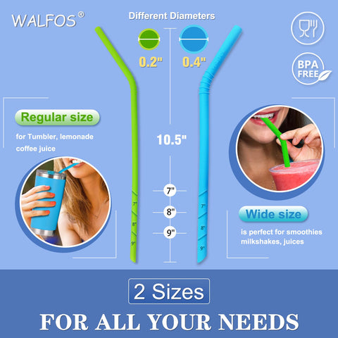 Walfos wide-straw for thick beverages in tumblers.