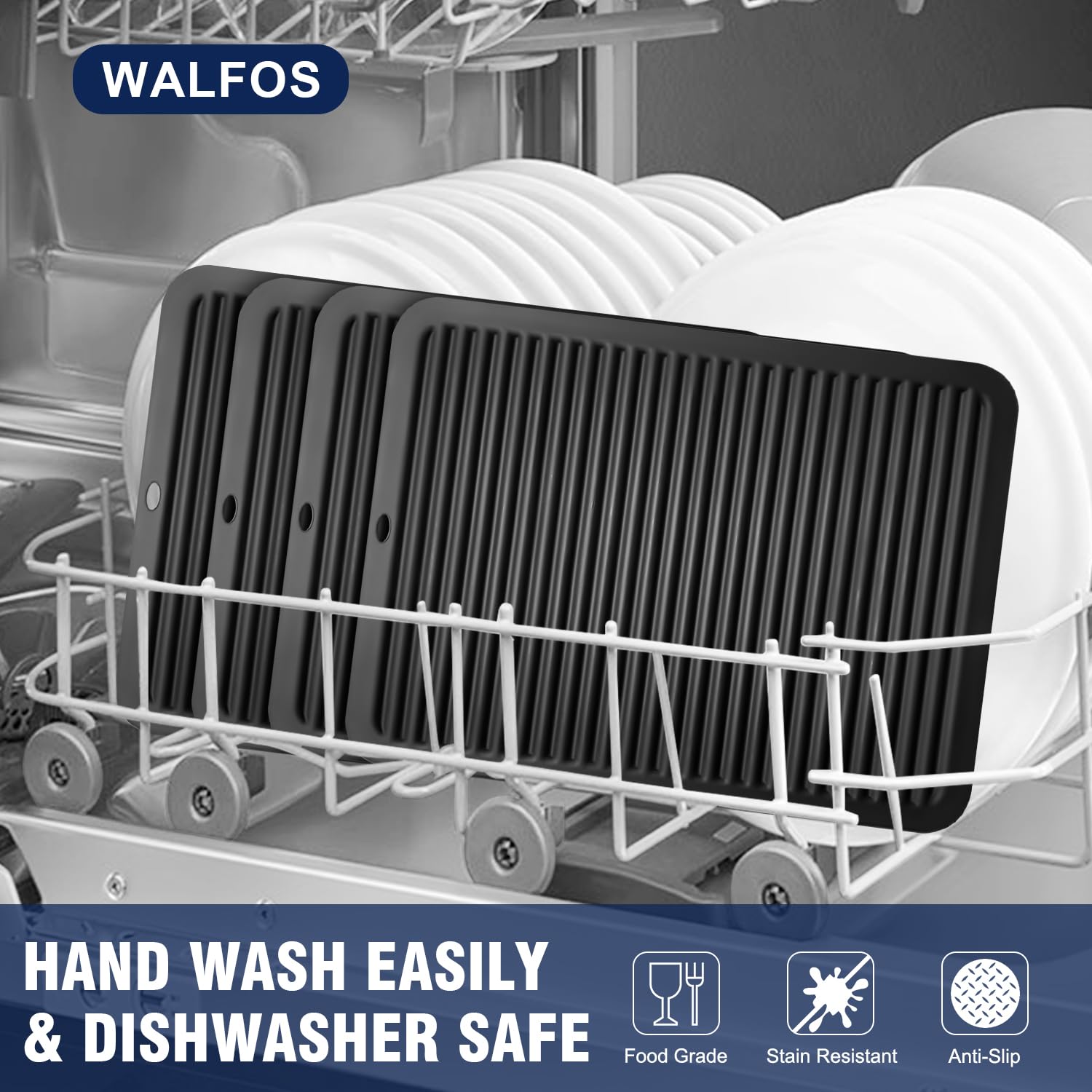 Walfos XXL silicone trivet enhances kitchen organization and heat protection