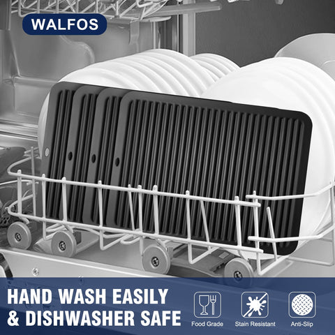 Walfos XXL silicone trivet enhances kitchen organization and heat protection