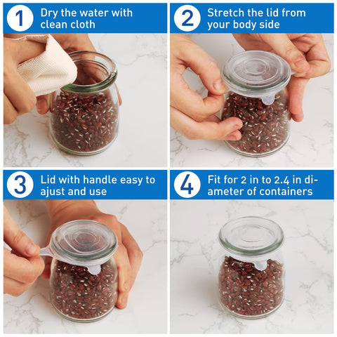 Walgett milk bottle covered with a silicone lid for extended freshness.