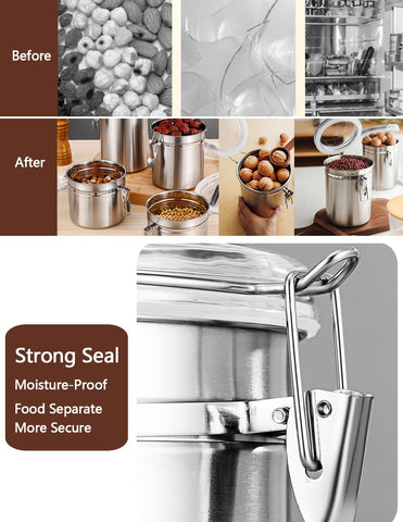 Walktosun stackable kitchen storage jar saves space in your pantry