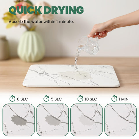 Wall QMER diatomite absorption surface provides a natural drying solution