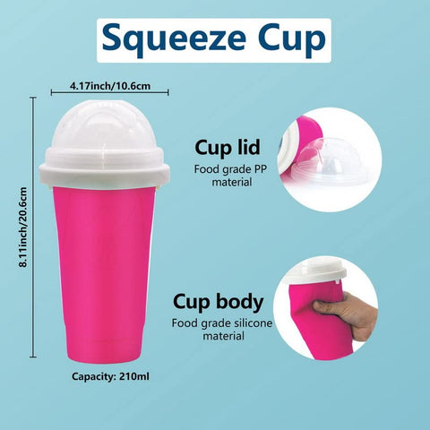 WallBIG slushie maker cup side-by-side display highlighting compact design