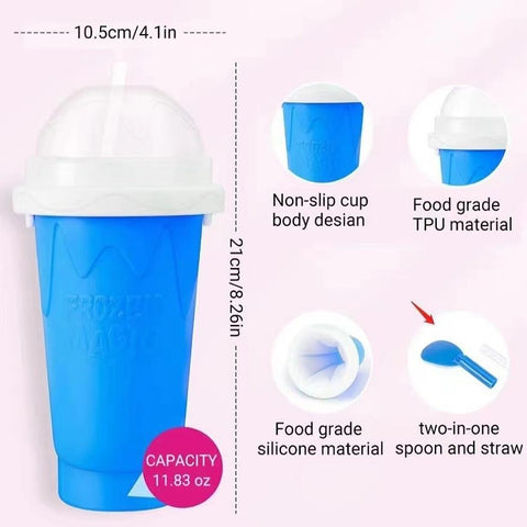 WallBIG slushie maker cup freeze-and-use method shown for at-home drinks