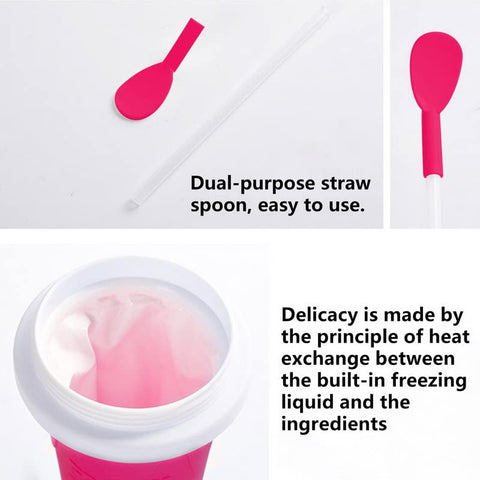 WallBIG slushie maker cup silicone material close-up emphasizing safe silicone