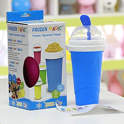 WallBIG slushie maker cup convenient straw and spoon ready for sipping