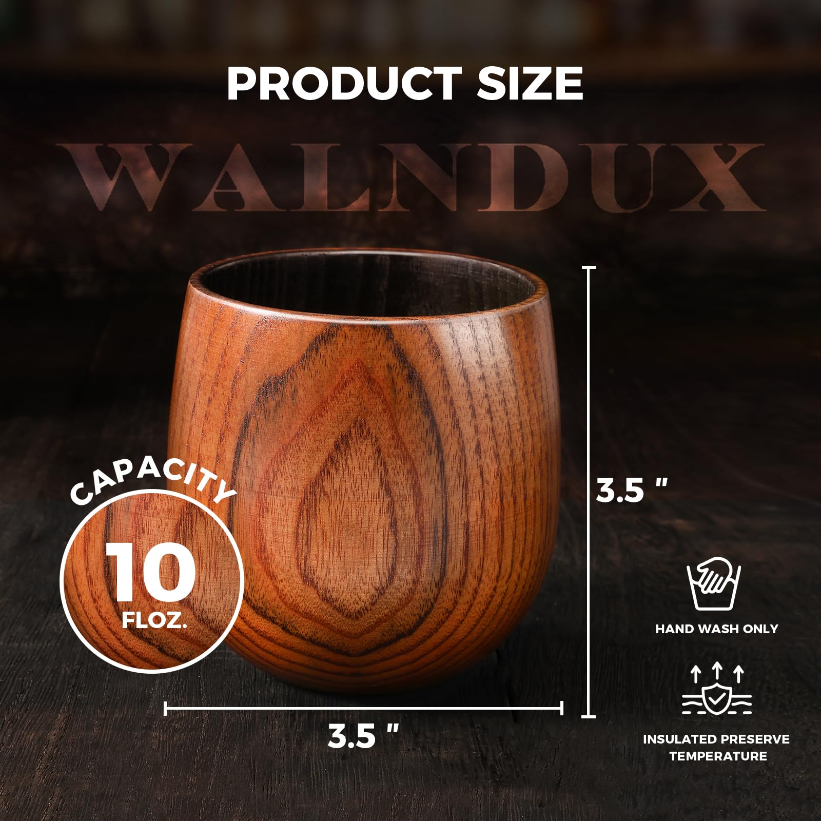 WALNDUX Wooden bourbon glass design adds sophisticated ambiance to home bars