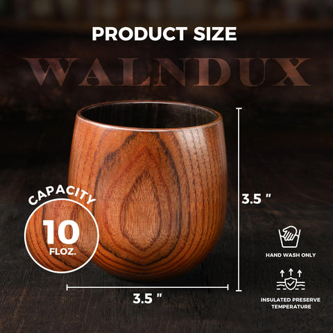 WALNDUX Wooden bourbon glass design adds sophisticated ambiance to home bars