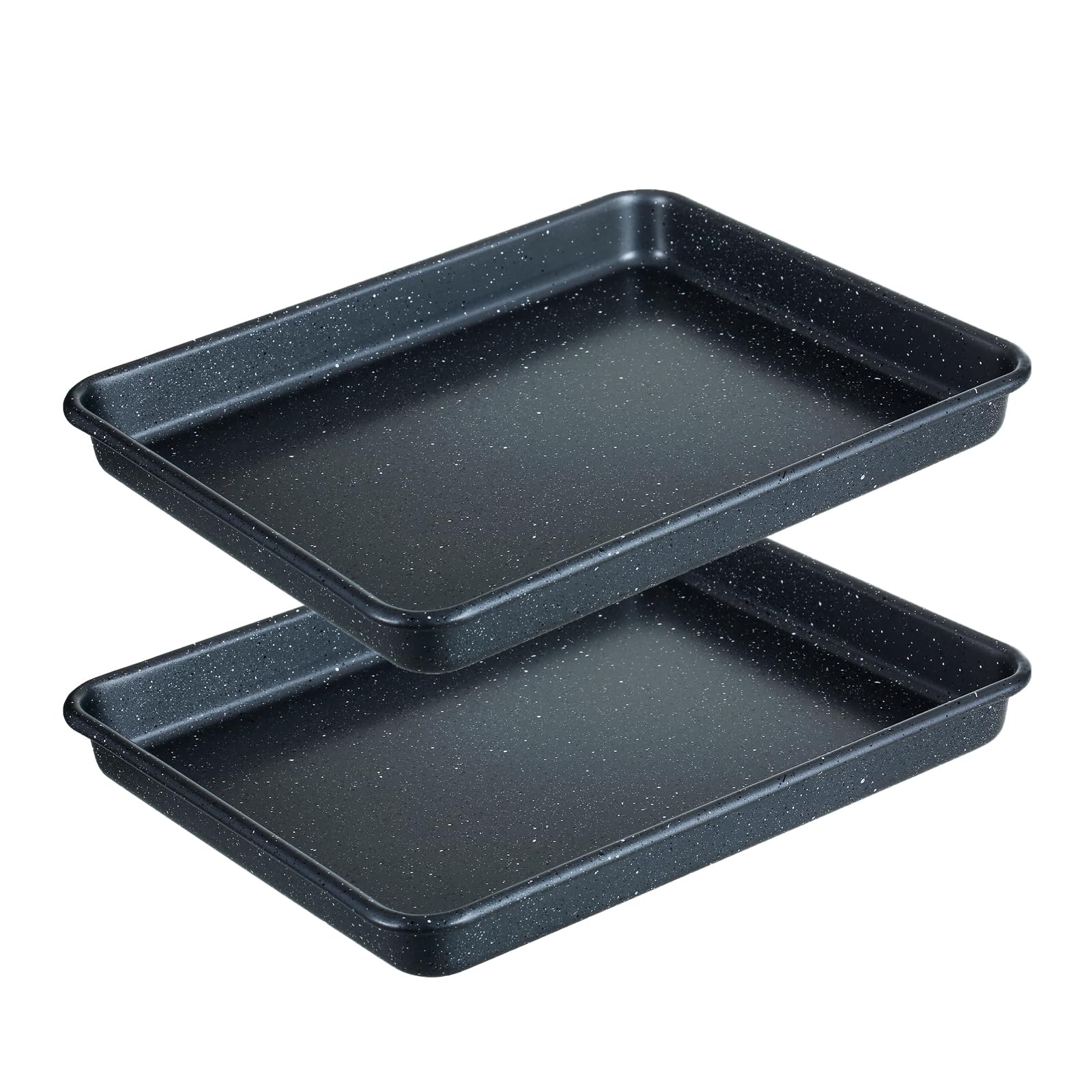 Walooza 11 inch baking sheet with 1 inch edge prevents spills during roasting.