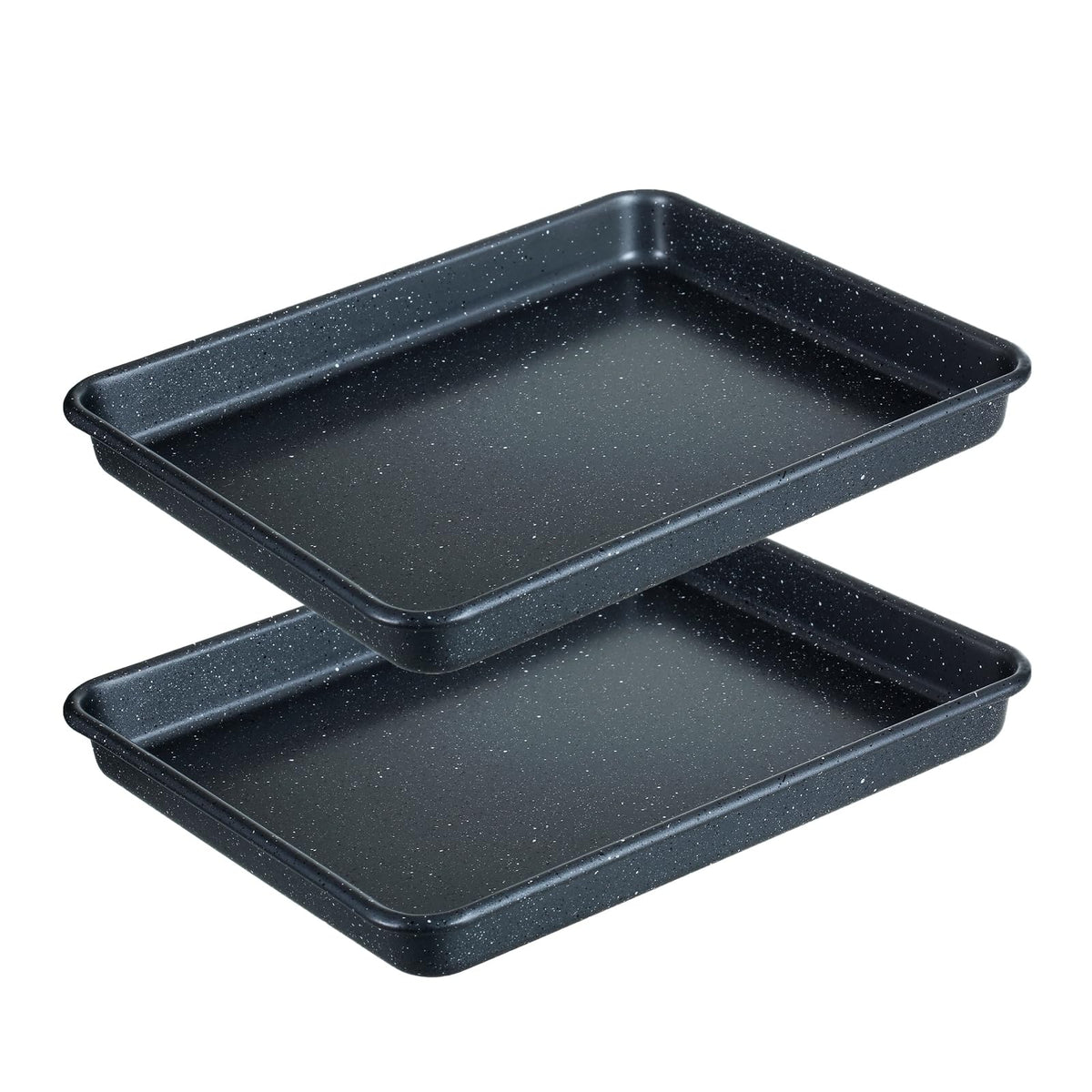 Walooza 11 inch baking sheet with 1 inch edge prevents spills during roasting.