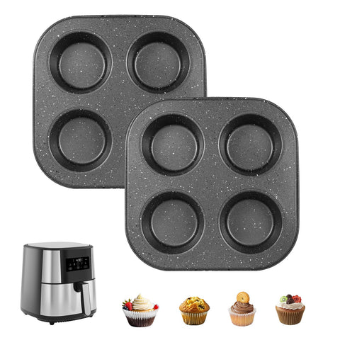 Walooza 4-cup muffin pan in a two-pack for convenient small-batch baking.