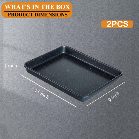 Walooza baking sheet features chemical-free nonstick coating for easy food release.