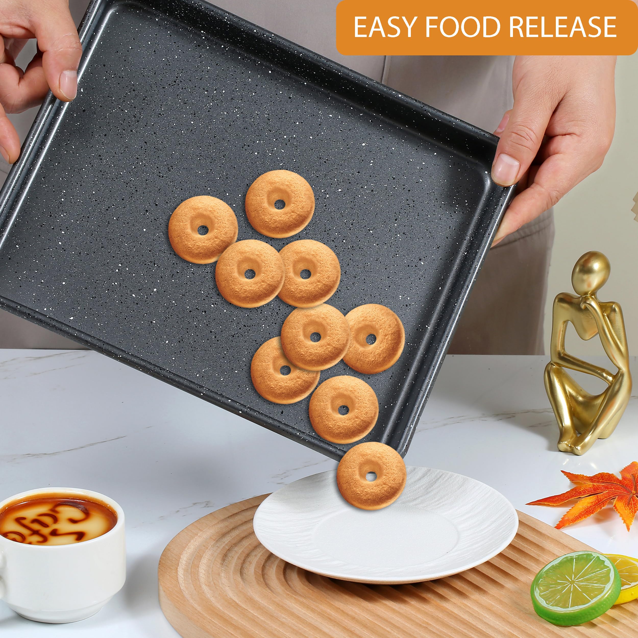 Walooza baking sheets endure up to 450F, ideal for cookies and roasting.