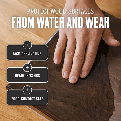 Walrus Oil hardwood countertop care being applied for moisture resistance