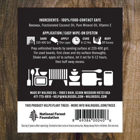 Walrus Oil wooden spoon care applying oil for smoother finish