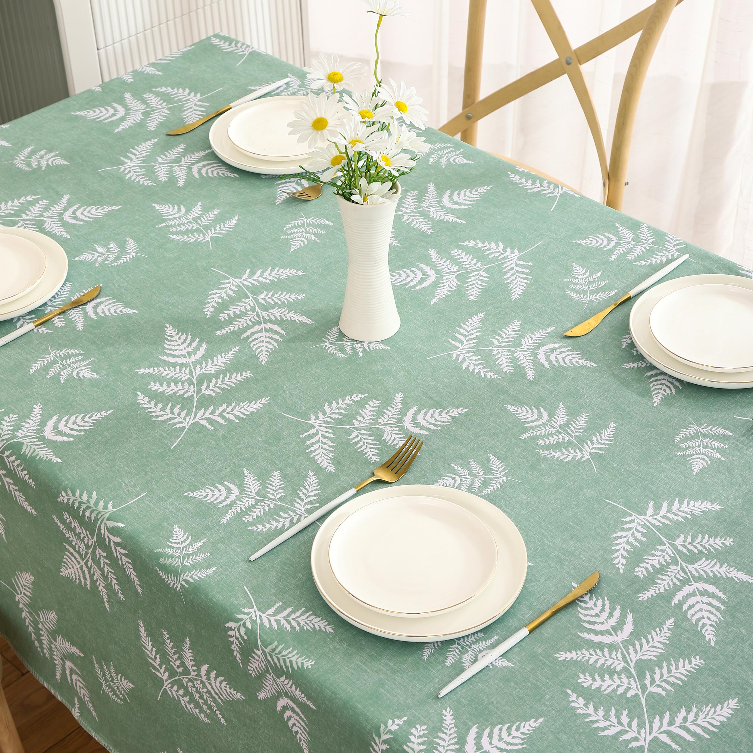 Walrus tablecloth easy clean wipe after backyard barbecue.