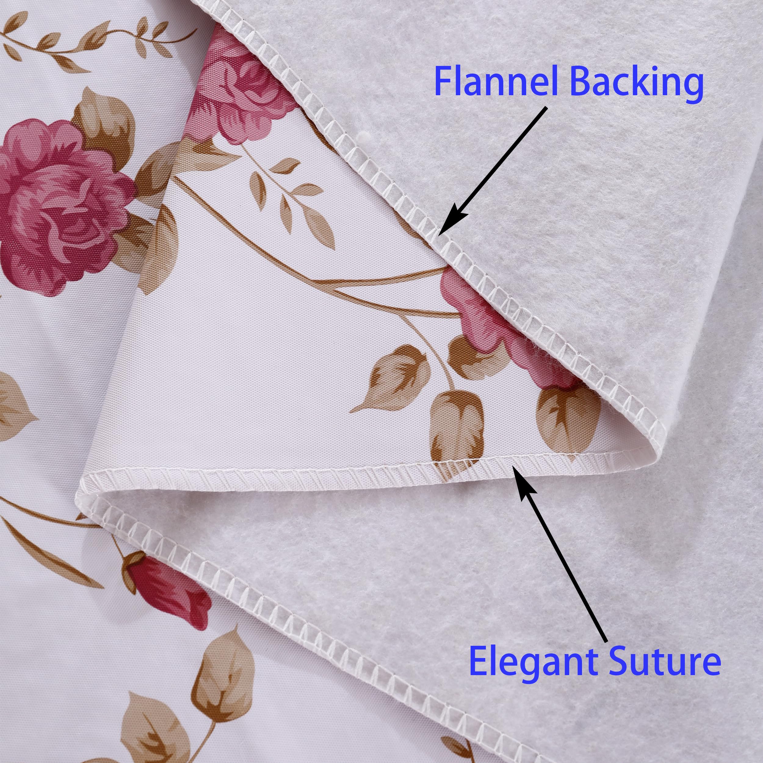 Walrus tablecloth surface is waterproof and stain-resistant for quick cleanup.