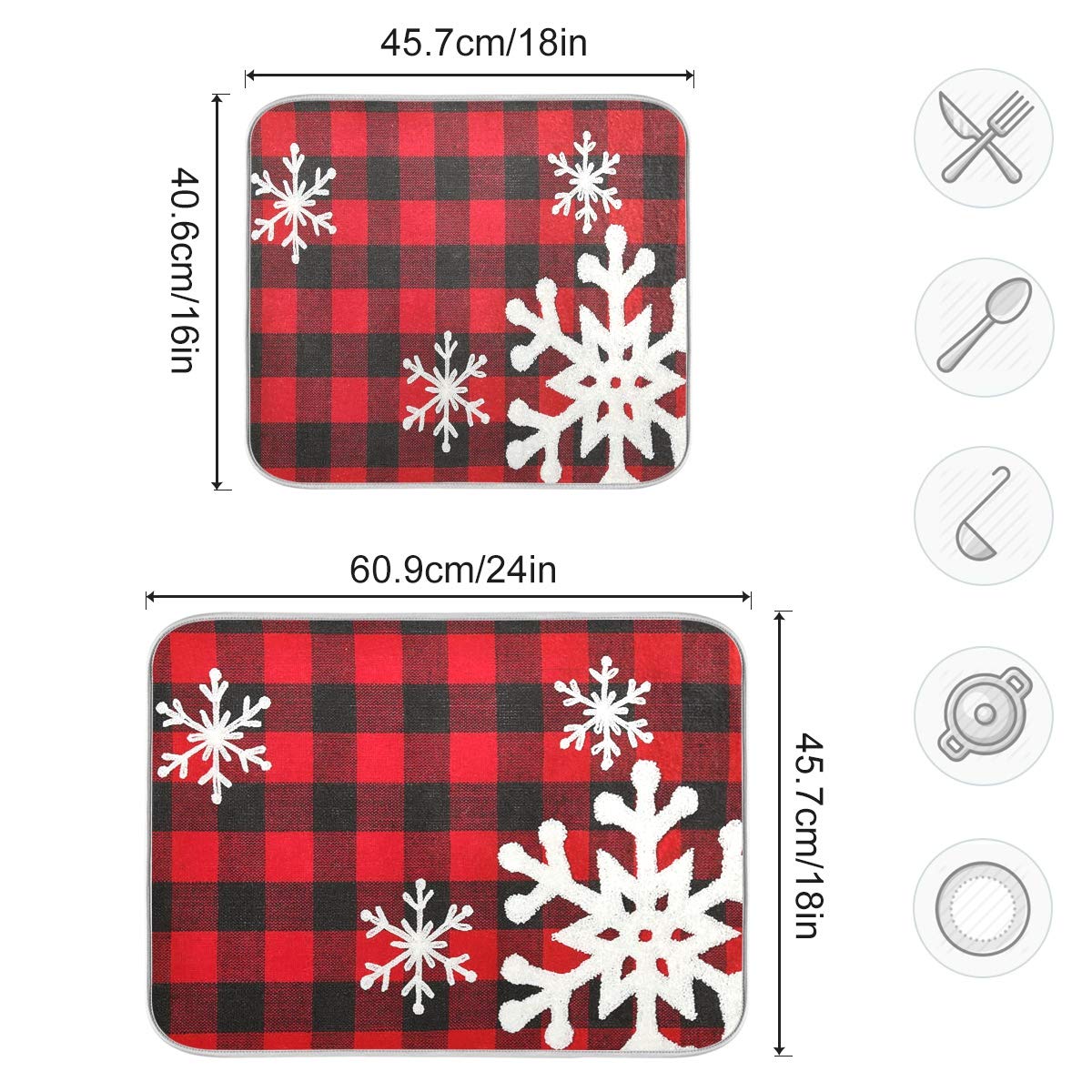 Wamika foldable drying mat stores neatly in drawers when not in use.