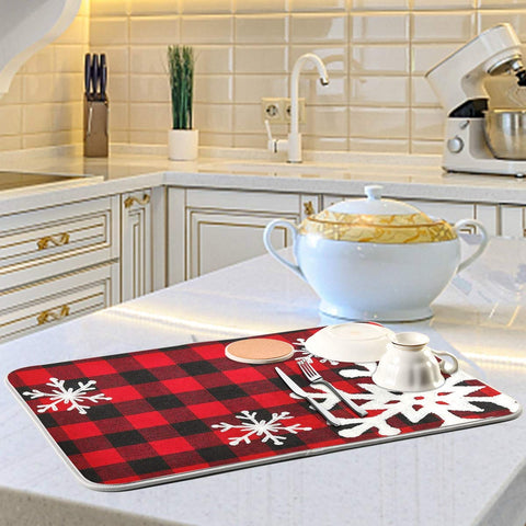 Wamika 16x18 mat catches drips under racks and protects countertops.