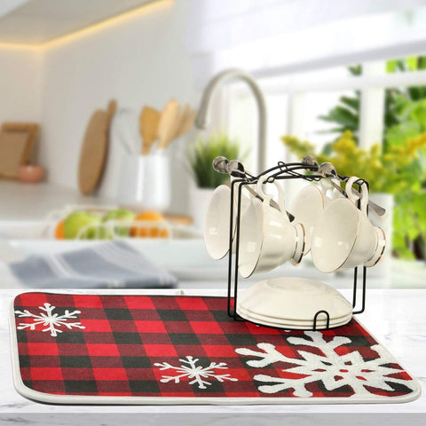 Wamika machine-washable mat cleans easily while maintaining absorbency.